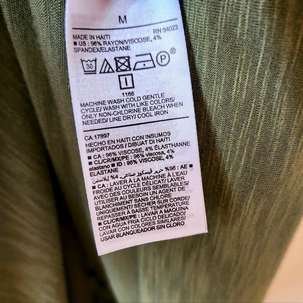 Old Navy Women's Oversized Luxe Slub-Knit Tunic T-Shirt, Green, Size: M - Picture 5 of 5